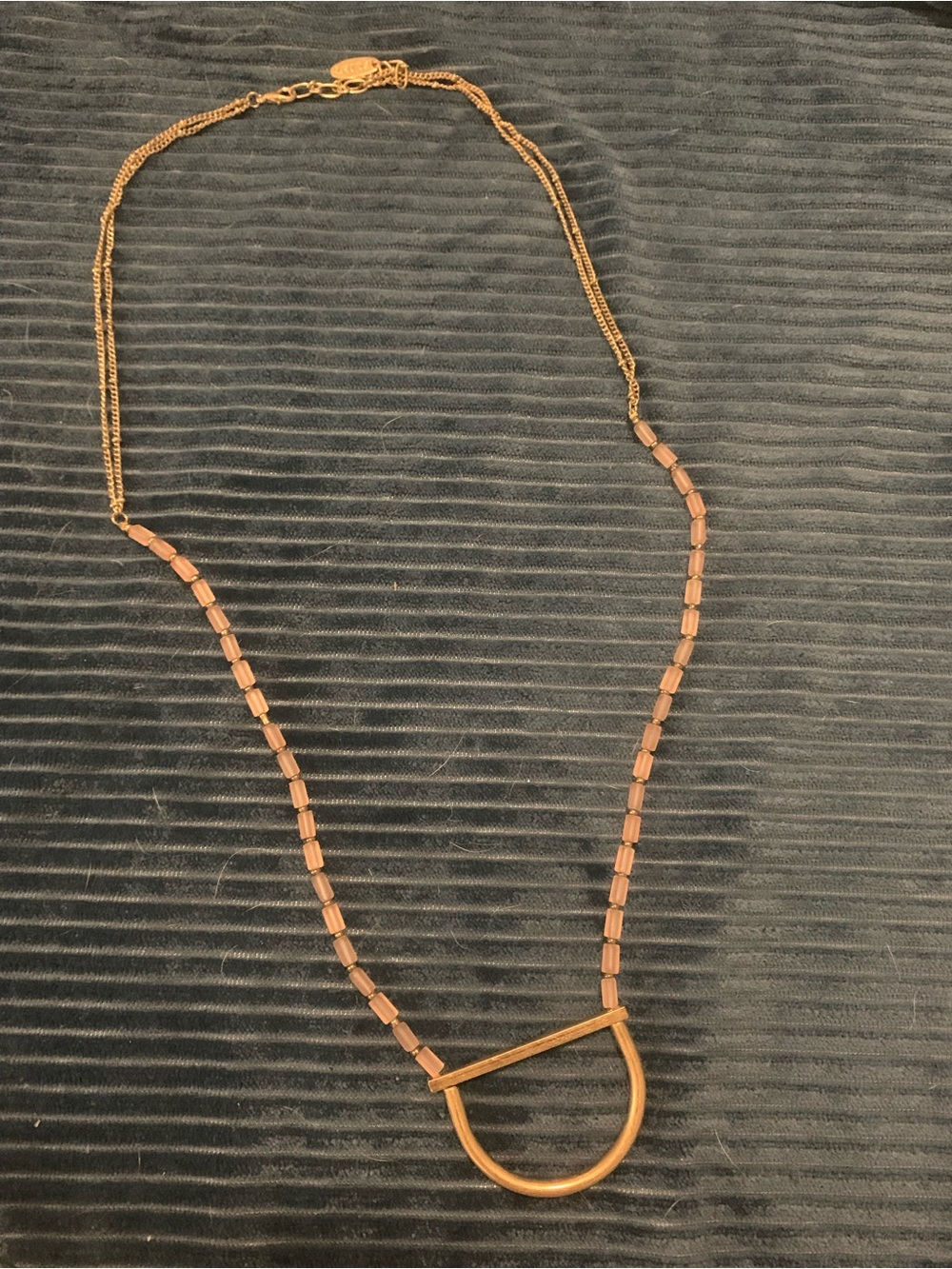 Gold-Tone Semi-Circle Pendant Necklace - Women Jewelry